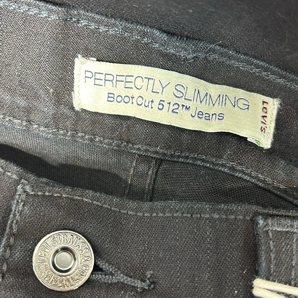 Levi’s 512 perfectly slimming flatten bootcut figure enhance Black Jeans - Picture 10 of 10